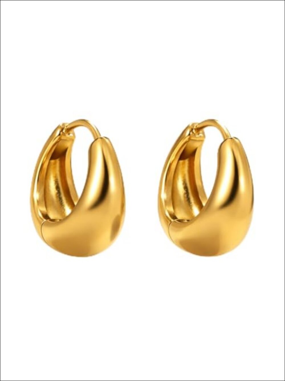 18K Gold Plated Hoop Earrings Huggie for Women Everyday